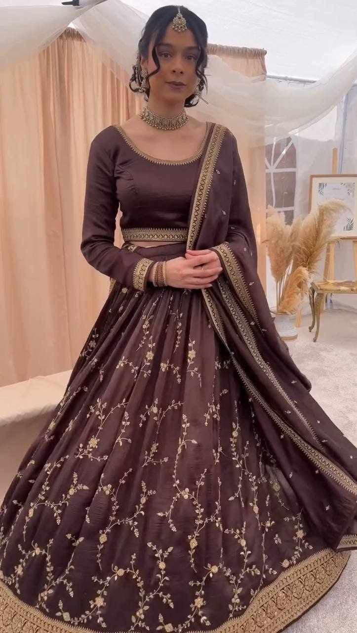 Lehenga set Brown