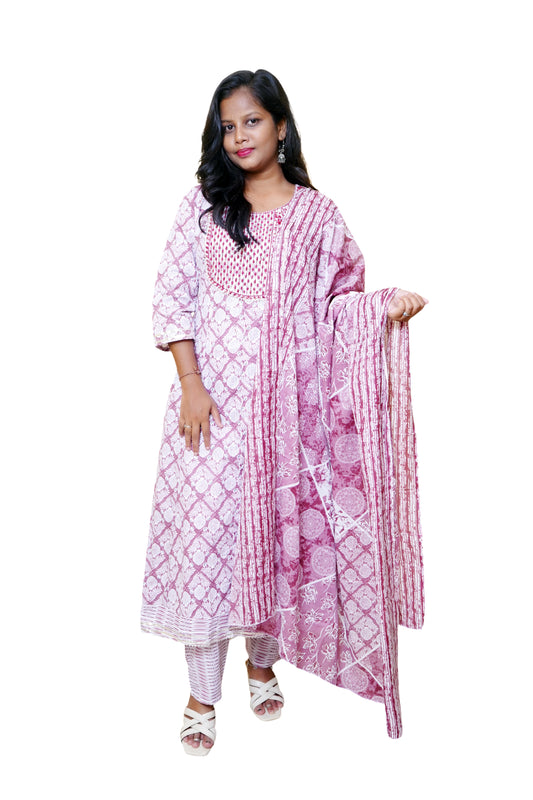 Meherun Nargis Pink Suit Set