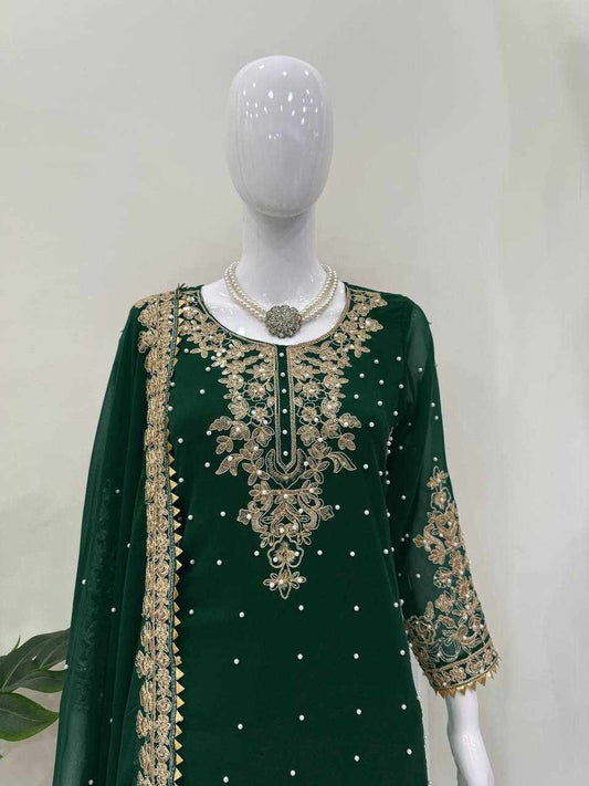 Green Colour Designer Dress