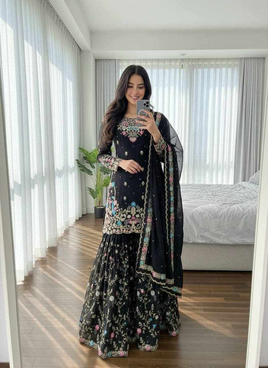 Premium Elegance Black Colour Party Wear
