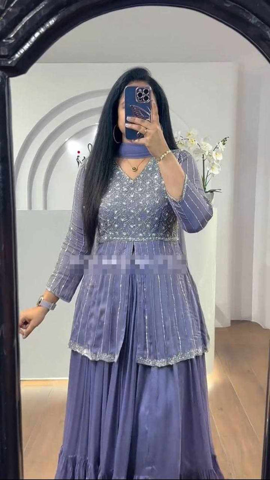 Sharara set violet