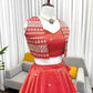 Lehenga set Orange with jacket