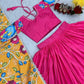 Lehenga set pink & Yellow