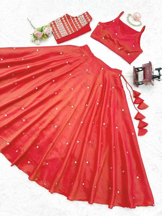 Lehenga set Orange with jacket