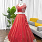 Lehenga set Orange with jacket