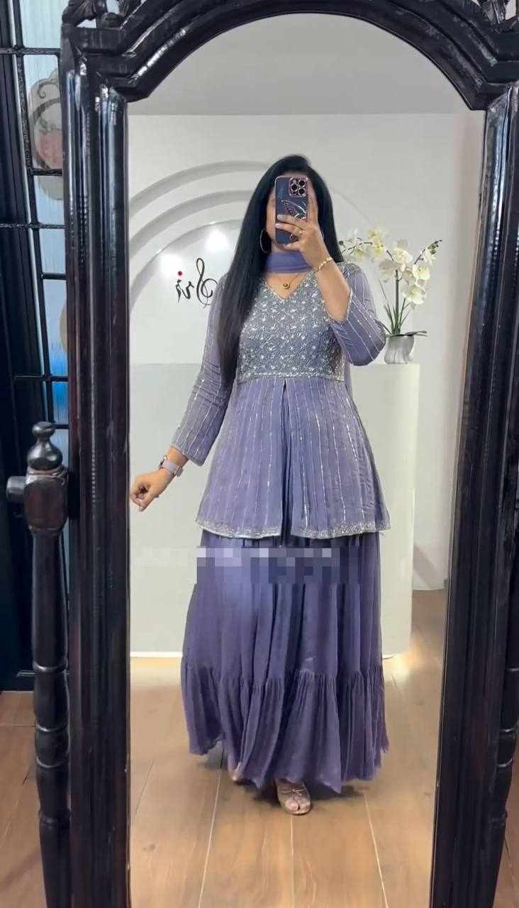 Sharara set violet
