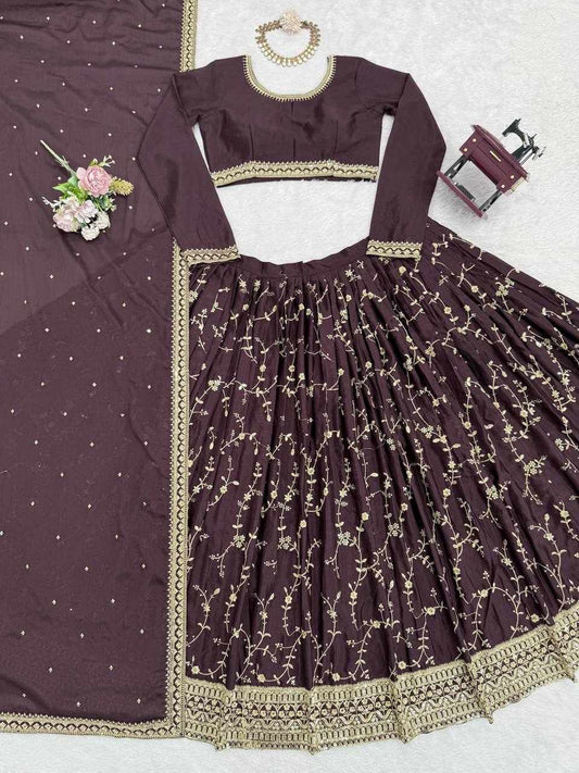 Lehenga set Brown