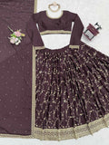 Lehenga set Brown