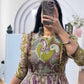 Printed Kalamkari Dress Olive Green
