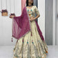 Lehenga set peacock wine