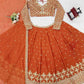 Lehenga set Rust