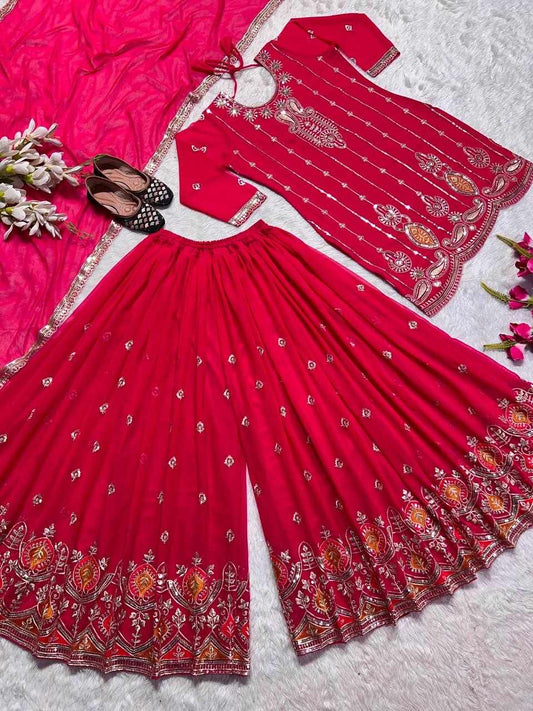 Gharara set Pink