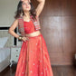 Lehenga set Orange with jacket