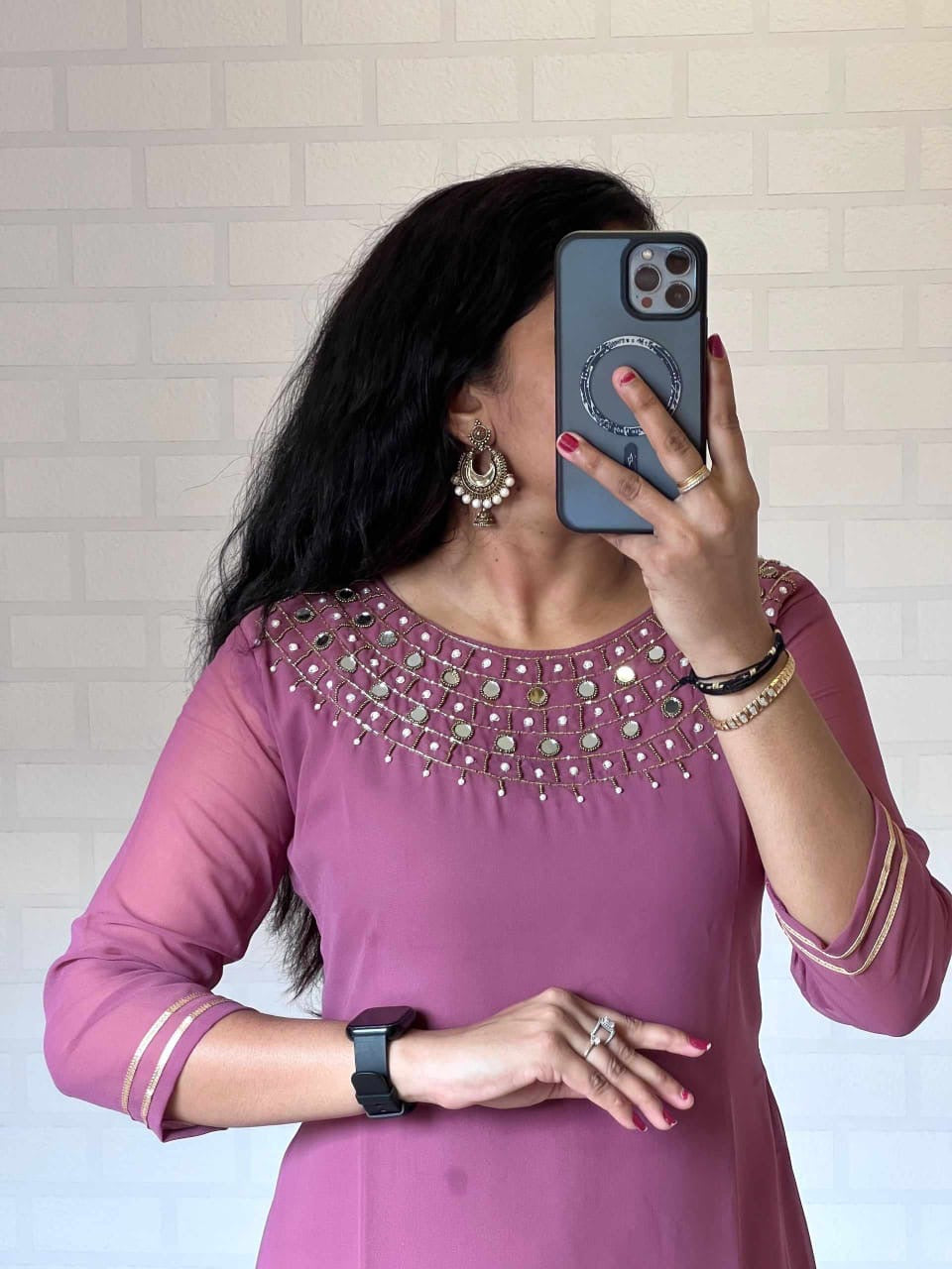 Purple Kurta