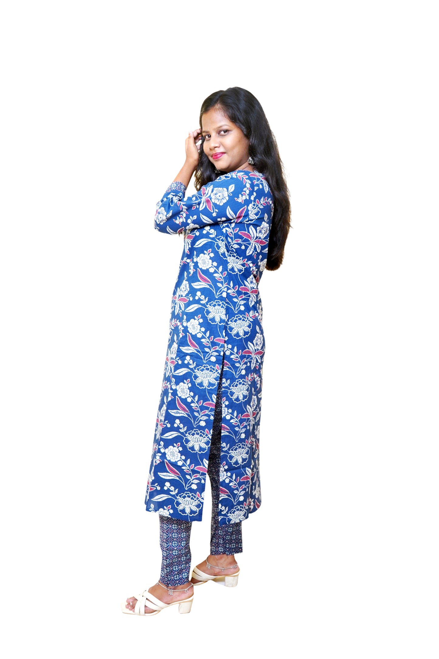 Aiza Zehra Navy Blue Kurta Set