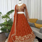 Lehenga set Rust