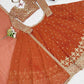 Lehenga set Rust