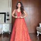 Lehenga set Orange with jacket