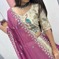 Lehenga set peacock wine