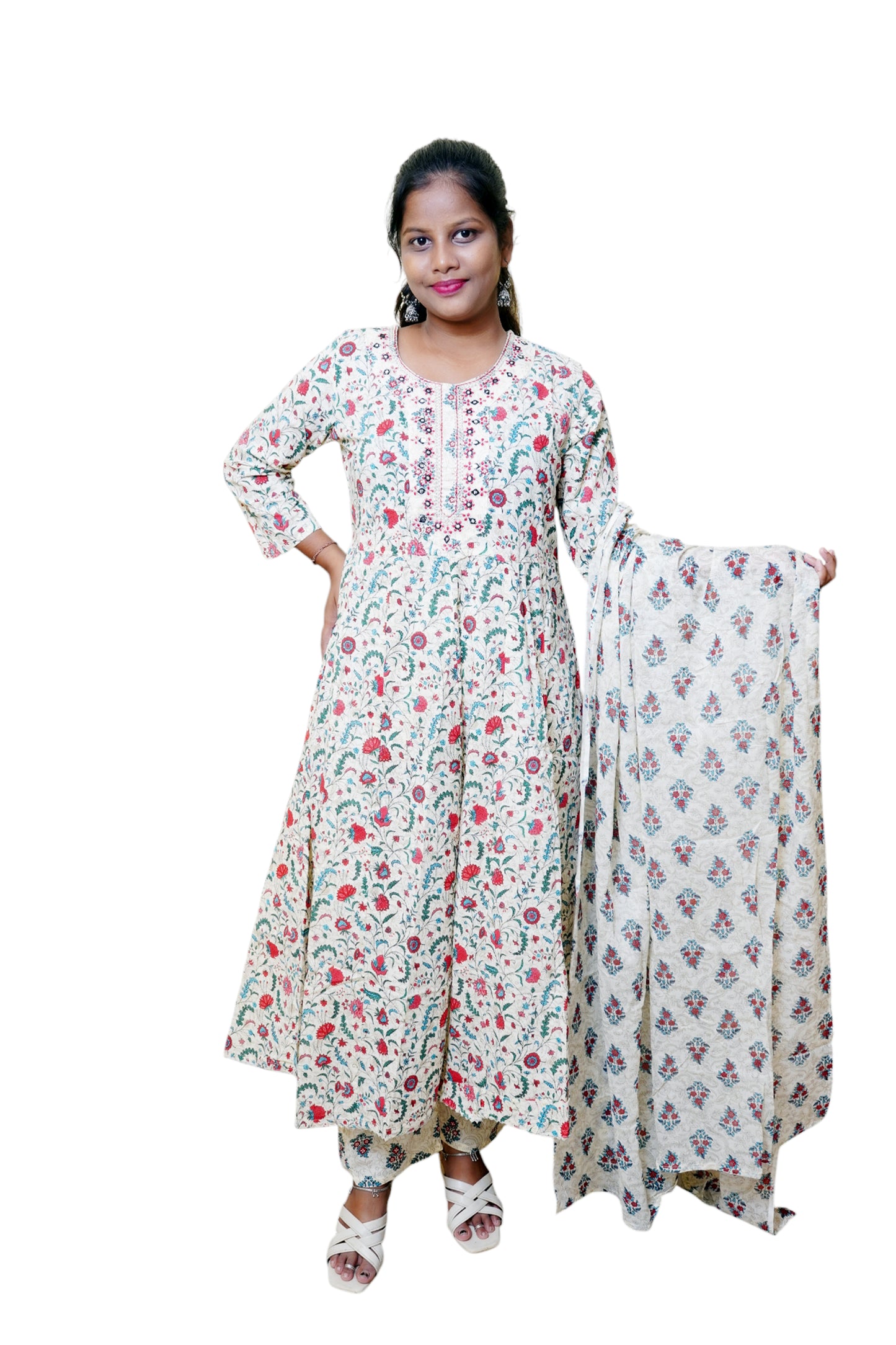 Meherun Nargis Ivory Suit Set