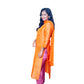 Mehrunnisa Shimmer Orange Suit set