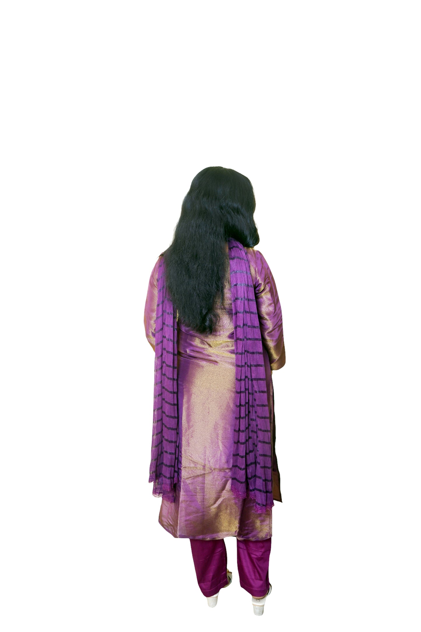 Mehrunnisa Shimmer Purple suit set