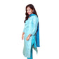 Mehrunnisa Shimmer Sky Blue Suit set