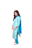 Mehrunnisa Shimmer Sky Blue Suit set
