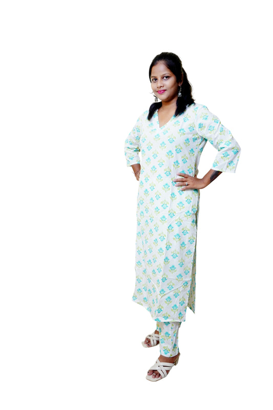 Noorya Jahanara Sky blue Kurta set