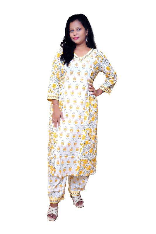 Noorya Jahanara Yellow Kurta set