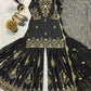 Heavy Natural Crep Black Party Wear Dress