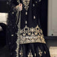 Heavy Natural Crep Black Party Wear Dress