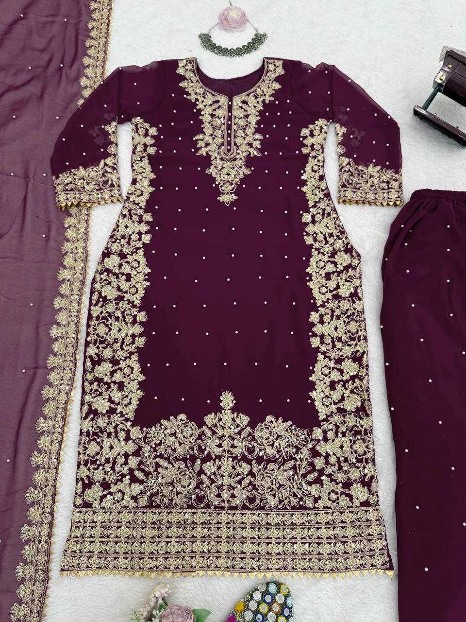Purple Colour Designer Dress