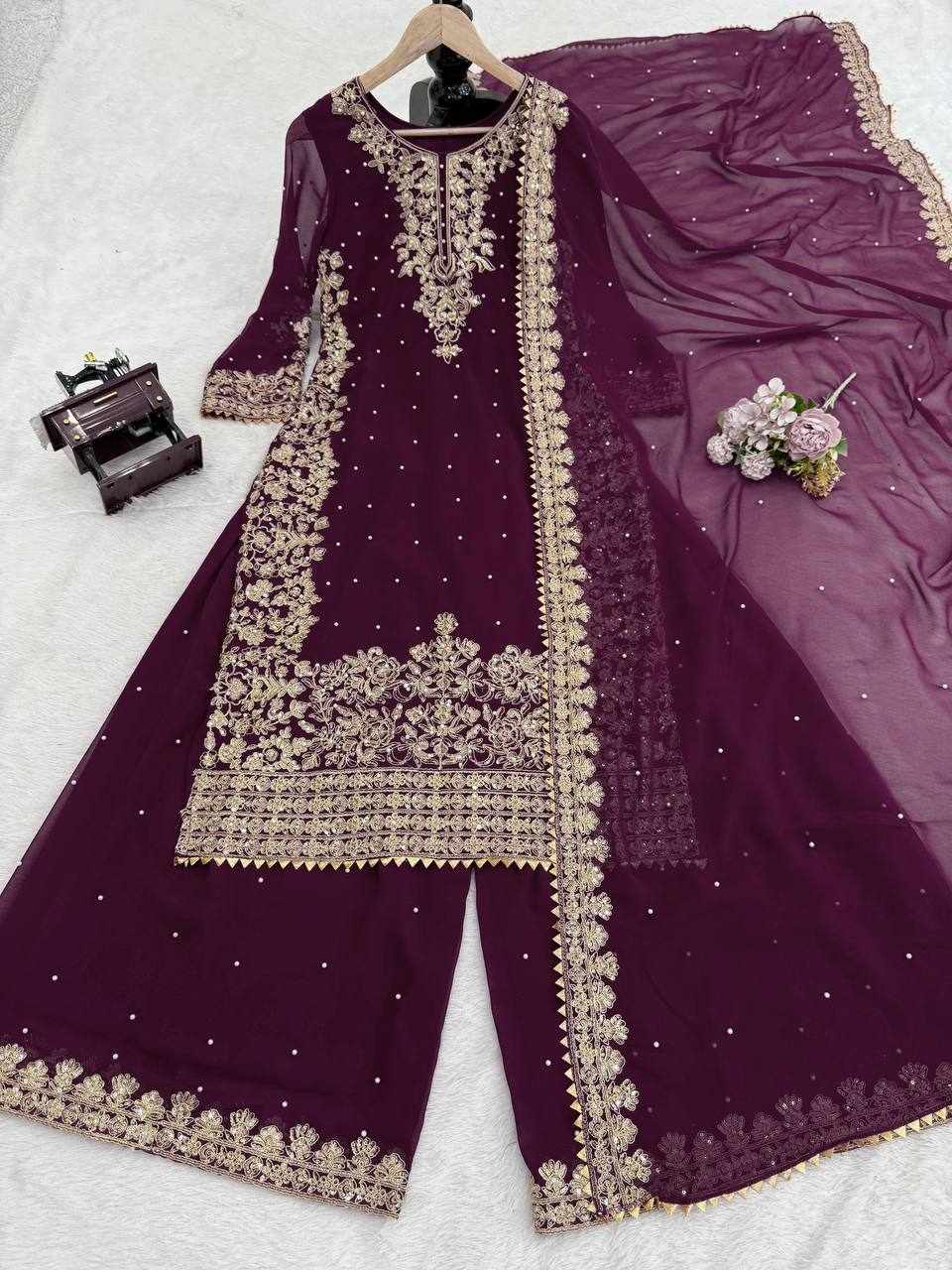 Purple Colour Designer Dress