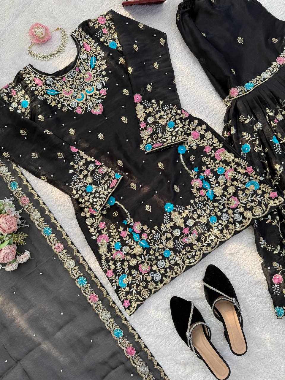 Premium Elegance Black Colour Party Wear