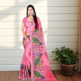 Peacock pink saree