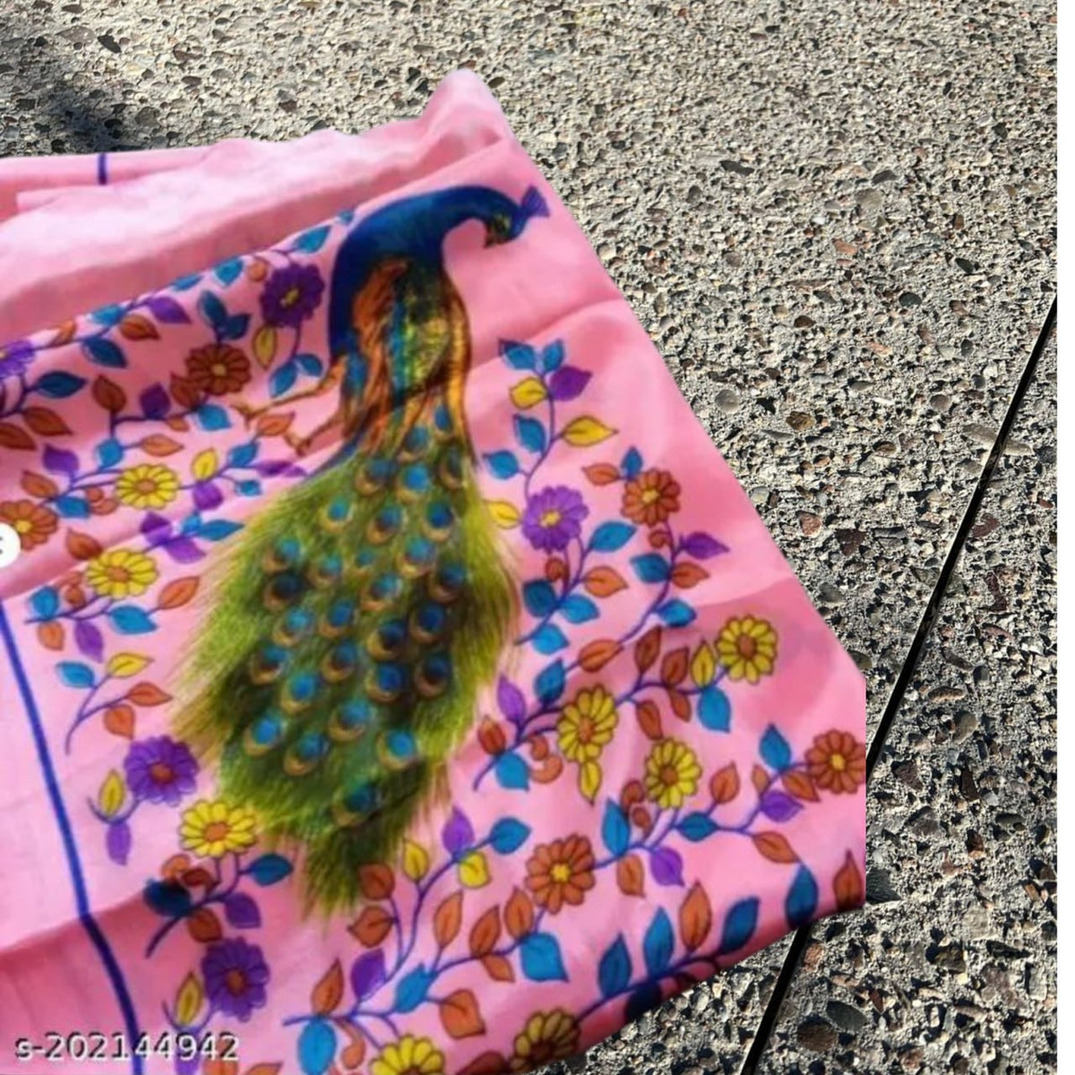 Peacock pink saree