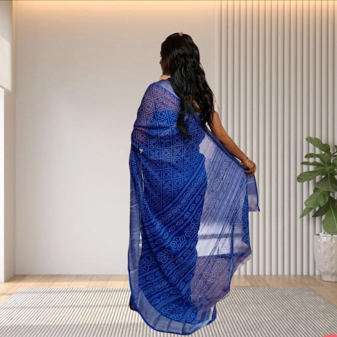 Blue Bandhani Butterfly