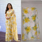 Flower Turkey Saree Yellow