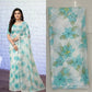 Flower turkey Saree  Blue