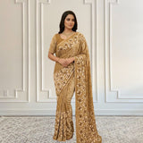 Chakri Yellow Saree
