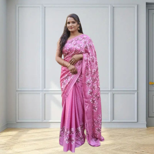 Chakri Pink Saree