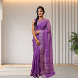 Purple Bandhani Butterfly saree