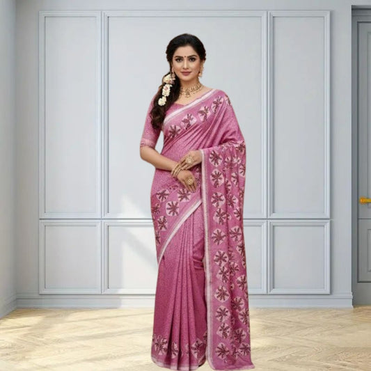 Chakri Pink Saree