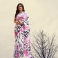 Pink blended chhapa silk saree
