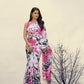 Pink blended chhapa silk saree