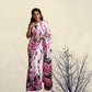 Pink blended chhapa silk saree