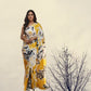 Yellow blended Chhapa saree