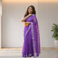 Purple Bandhani Butterfly saree